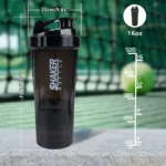3 Layers Shaker Protein Bottle Powder Shake Cup Water Bottle Plastic Mixing Cup Body Building Exercise Bottle - Image 6