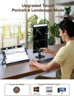 16-Inch Portable Touch Monitor, 1200P HDR 16:10, Non-Touch Optional, External Second Screen for Xbox, PS4/5, Switch, Phone, PC, - Image 5