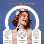 18 inch Ring Light with Tripod Stand 55W 3000-5800K CRI 90 Photo Studio Light for Vlog Video Shooting Makeup Selfie Ring Light - Image 6
