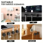 36/16/8/4/1PCS Magnetic Cable Clips Cable Smooth Adjustable Cord Holder Under Desk Cable Management Wire Keeper Cable Organizer - Image 5