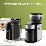 Wancle Electric Burr Coffee Grinder Adjustable Burr Mill Conical Coffee Bean Grinding with 28 Precise Grind Setting 220V/120V - Image 6