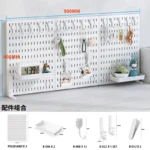 Pegboard combination desktop storage kit, vertical and clip-type pegboard display panels, suitable for home office storage. - Image 8