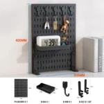 Pegboard combination desktop storage kit, vertical and clip-type pegboard display panels, suitable for home office storage. - Image 7