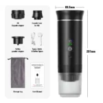 Wireless Electric Portable Espresso Coffee Machine for Car & Home Camping Coffee Maker 3-in-1 Capsule Powder Travel Coffee Maker - Image 12