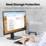 UGREEN Vertical Laptop Stand For MacBook Pro Aluminum Portable Notebook Stand Laptop Support MacBook Air Pro Tablet Phone Stand - Image 2
