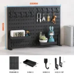Pegboard combination desktop storage kit, vertical and clip-type pegboard display panels, suitable for home office storage. - Image 17