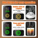 DENOKIN Portable Espresso Coffee Machine With Digital Display 3-in-1 Capsule Coffee Maker for Car & Home Camping Coffee Maker - Image 4