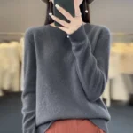 New cashmere sweater women's sweater in autumn and winter 100% merino wool fashion O-neck autumn warm pullover top - Image 11
